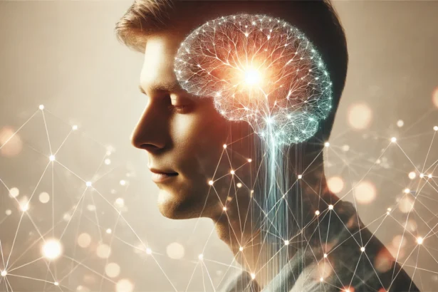 double-exposure-image-of-man-showing-neural-pathways-brain-rewiring