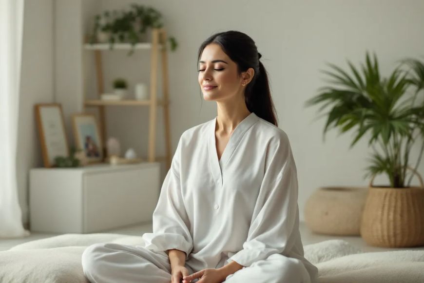 woman-in-white-meditating-serenely
